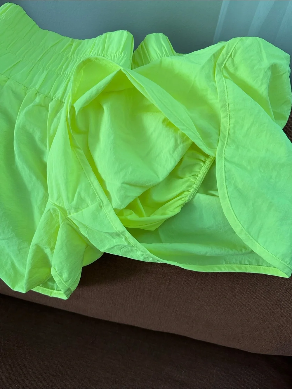 Zenana Outfitters Neon Yellow Athletic Shorts